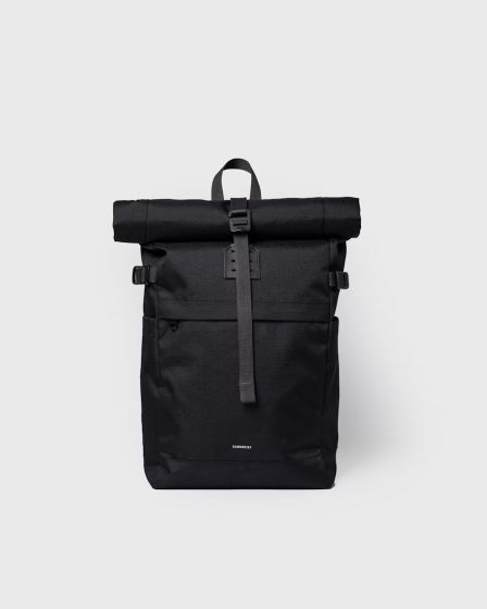 Rucksack SANDQVIST Icon Rolltop Backpack M Black Black