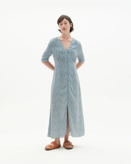 Kleid THINKING MU Blue Small Spots Camelia