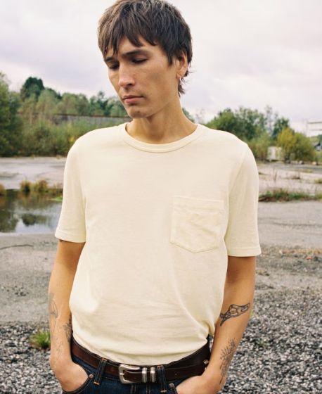 T-Shirt NUDIE JEANS Ricky Ecru