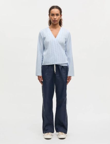 Bluse MADS NØRGAARD Pam Pinstripe Provence