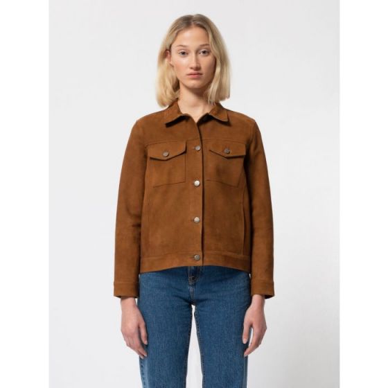 Lederjacke NUDIE JEANS Bettina Nubuck Camel