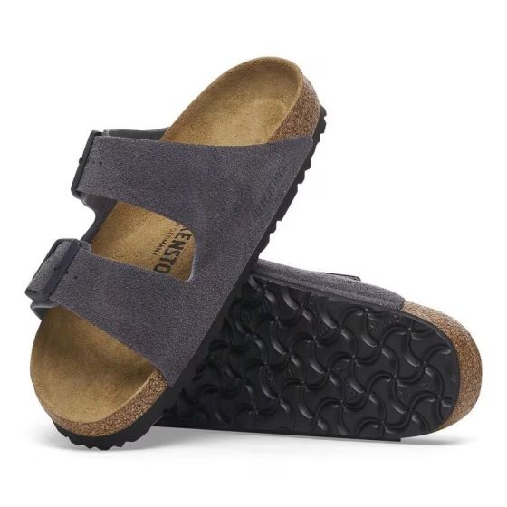 Sandalen BIRKENSTOCK Arizona Veloursleder Velvet Grey