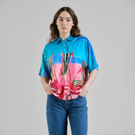 Bluse DEDICATED Alsvik Deck Chairs Multi Color
