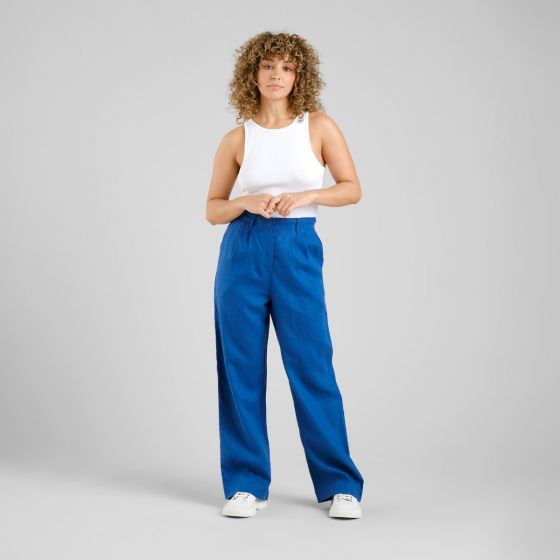 Leinenhose DEDICATED Vickleby Limoges Blue