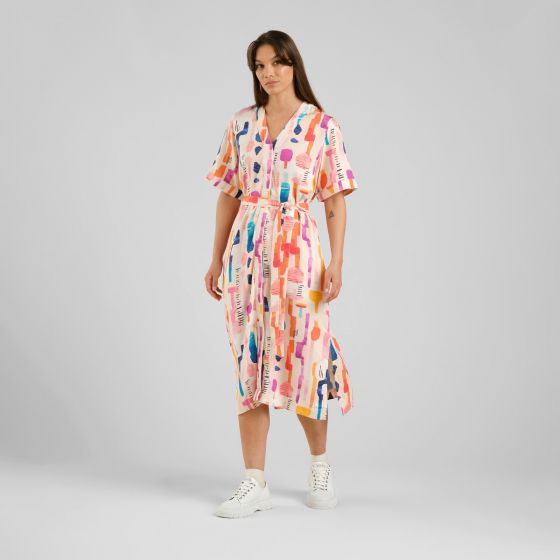 Kleid DEDICATED Kallvik Summer Abstract Multi Color