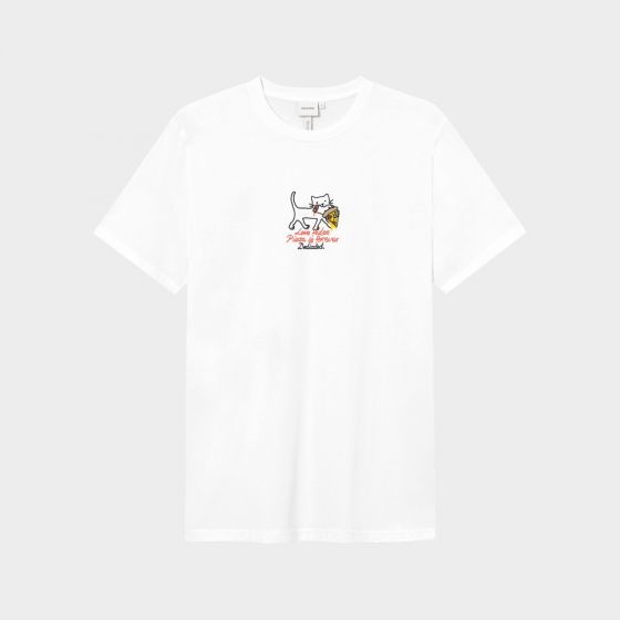 T-Shirt DEDICATED Stockholm Pizza Love White