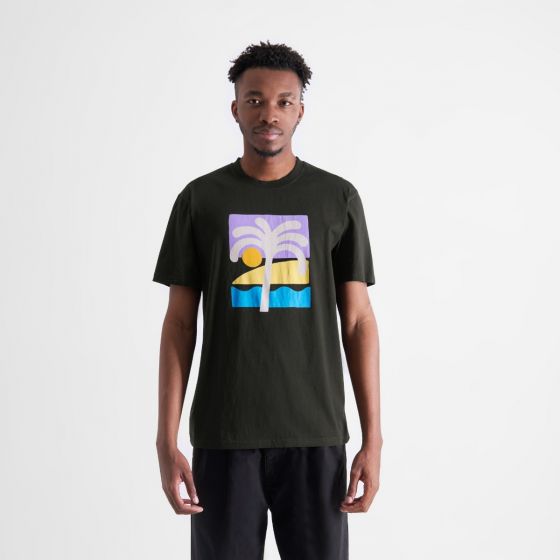 T-Shirt DEDICATED Stockholm Beach Palm Black