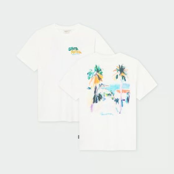 T-Shirt DEDICATED Stockholm Siesta Fiesta View Off-White