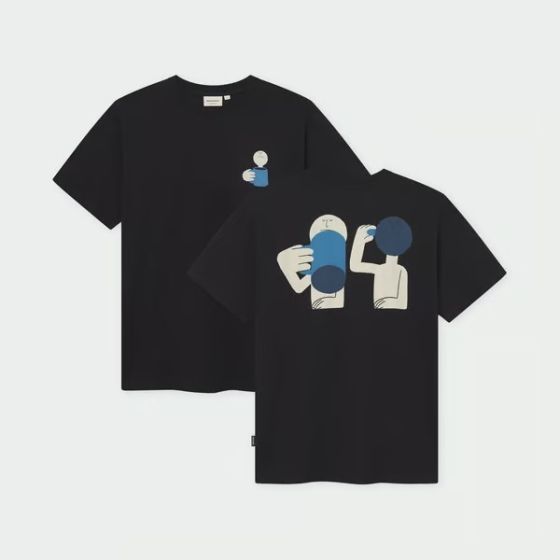 T-Shirt DEDICATED Stockholm Smile Cup Black