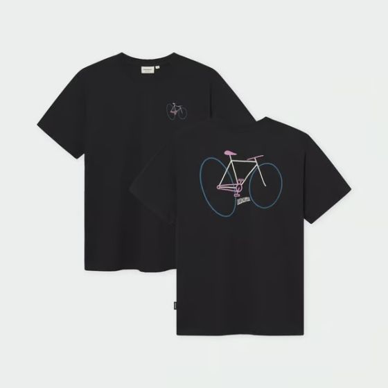 T-Shirt DEDICATED Stockholm Wonky Bike Black