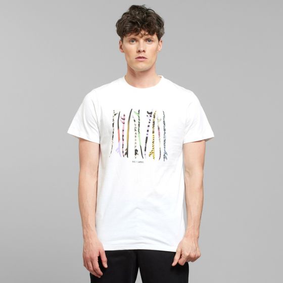 T-Shirt DEDICATED Stockholm Paper Cut Surfboards White