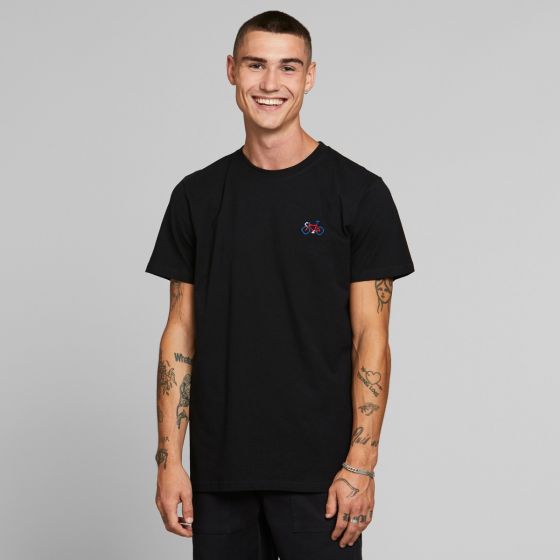 T-Shirt DEDICATED Stockholm Stitch Bike Black