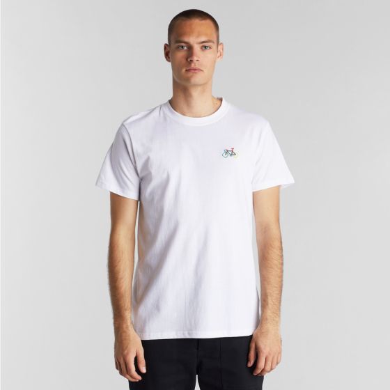 T-Shirt DEDICATED Stockholm Stitch Bike World Champ White