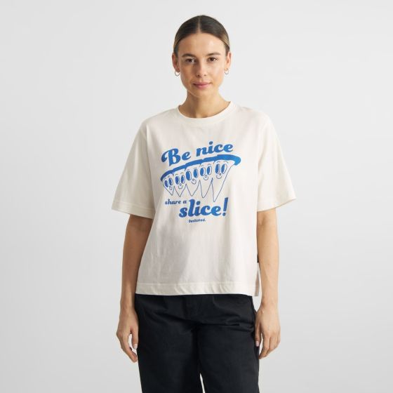 T-Shirt DEDICATED Vadstena Share A Slice Off White