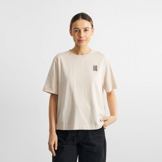T-Shirt DEDICATED Vadstena Thistle EMB Oat White