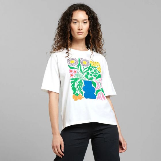 T-Shirt DEDICATED Vadstena Cottage Flowers White