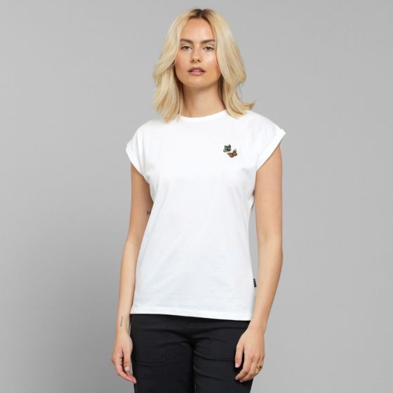 T-Shirt DEDICATED  Visby Flying Butterflies White