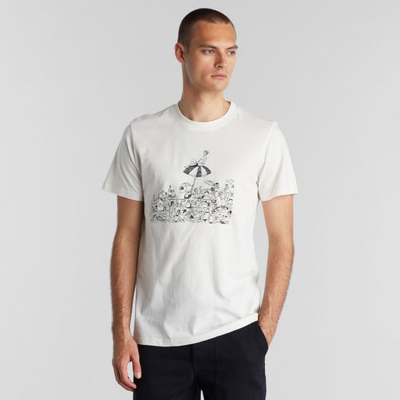 T-Shirt DEDICATED Stockholm Beach Whisper White