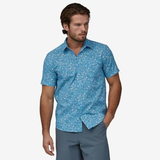 Hemd PATAGONIA Go To Shirt Block Party Lago Blue
