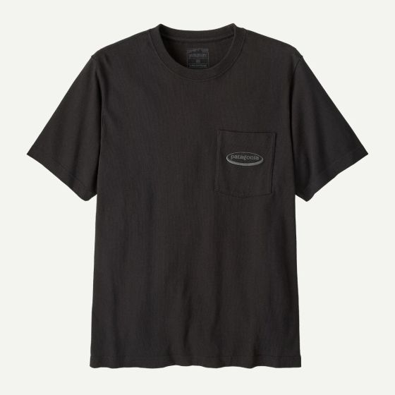 Midweight Pocket T-Shirt PATAGONIA '95 Oval Logo Schwarz