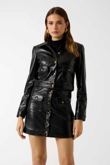 Kunstlederjacke GUESS Jetblack