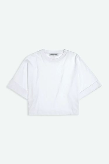 Cropped T-Shirt K.O.I. Weiß