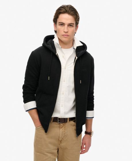 Zip Hoodie SUPERDRY Black 