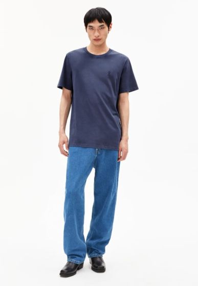 T-Shirt ARMEDANGELS Iconic Å Maarkos Gmt Dye Blue Noon Washed