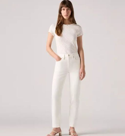 Jeans LEVI´S® 724™ High Rise Straight Cloud Dancer Denim - Weiß