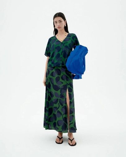 Bluse THINKING MU Leaf Libelula Multicolor