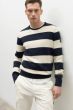 Pullover ECOALF Nogal Offwhite Blue Stripe