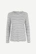 Langarmshirt SAMSØE & SAMSØE Nobel Black Stripe