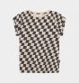 T-Shirt DEDICATED Visby Pepita Cats Oat White