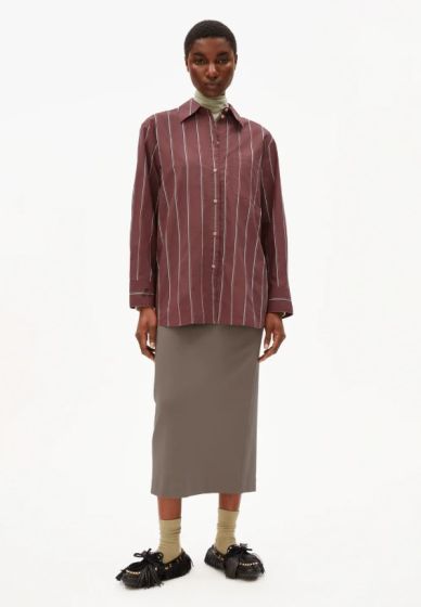 Bluse ARMEDANGELS Haliaa Striped Dark Berry