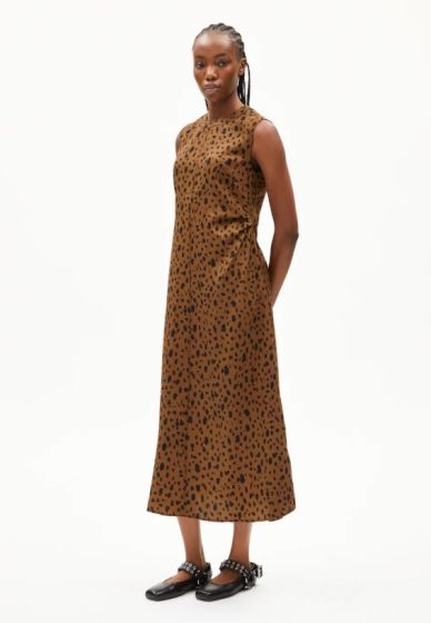 Kleid ARMEDANGELS Emalanaa Leopaa Dark Camel