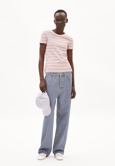 T-Shirt ARMEDANGELS Kardaa Stripes Rosalilly-Misty Morning