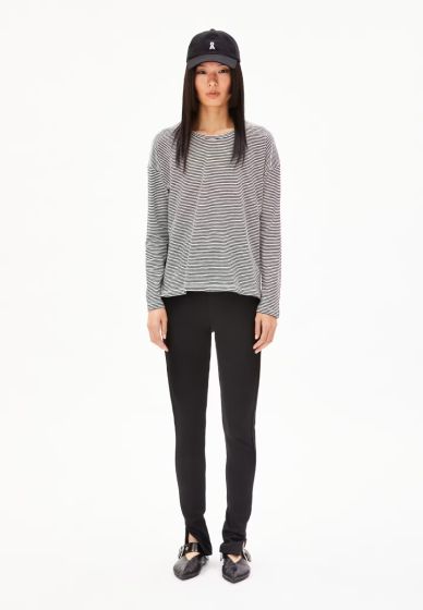 Longsleeve ARMEDANGELS Xianaa Lovely Stripes Black - Oatmilk