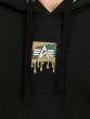 Hoodie ALPHA INDUSTRIES Dripping Camo Print Black