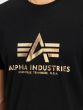 T-Shirt ALPHA INDUSTRIES Basic Big Logo Foil Print Black Gold