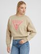 Sweater GUESS Logo Dreieck Creme