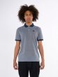 Poloshirt KNOWLEDGE COTTON APPAREL Yarn Dyed Badge Total Eclipse