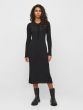 Polo Rippkleid KNOWLEDGE COTTON APPAREL Black Jet