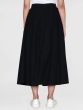 Rock KNOWLEDGE COTTON APPAREL Poplin Pleated Skirt Black Jet