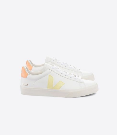 Sneaker VEJA Campo Chromefree Leather White Sun Peach Woman