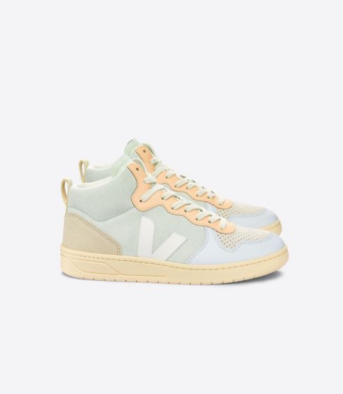 Sneaker VEJA V-15 Suede Jade White Multico Woman